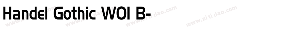 Handel Gothic W01 B字体转换